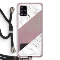 Biggest stripe: Samsung Galaxy A51 5G Transparant Hoesje met koord