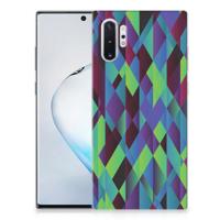 Samsung Galaxy Note 10 Plus | TPU Hoesje | Abstract Green Blue