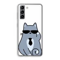 Cool cat: Samsung Galaxy S21 Transparant Hoesje