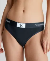 Calvin Klein string dames Retro- Modern Thong - Hoge katoenen dames string