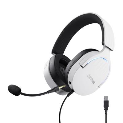 Trust GXT 490 FAYZO Headset Bedraad Hoofdband Motorfiets USB Type-A Zwart, Wit