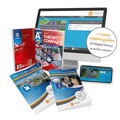 Scooter Theory Book 2026 with 1 Month Unlimited Practice - 20 Exams - CBR Info and Traffic Sign Booklet