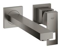 Wastafelmengkraan GROHE Eurocube 2-Gats Wand 230 Mm Hard Graphite Geborsteld