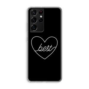 Best heart black: Samsung Galaxy S21 Ultra Transparant Hoesje