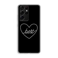Best heart black: Samsung Galaxy S21 Ultra Transparant Hoesje