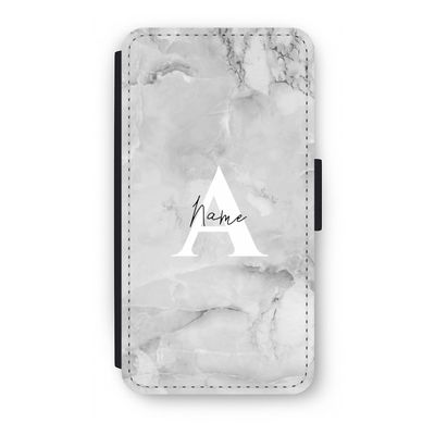 Ivory Marble: iPhone XS Flip Hoesje
