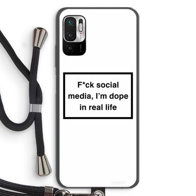 I'm dope: Xiaomi Redmi Note 10 5G Transparant Hoesje met koord