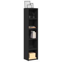 Cd-kasten 2 st 21x16x93,5 spaanplaat zwart