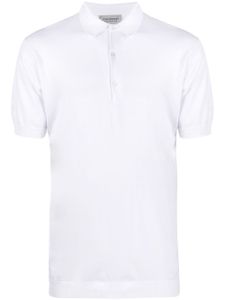 John Smedley polo à coupe droite - Blanc