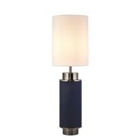 Searchlight TafellampFlask 72cm nikkel met vintage blauw - EU59041BK