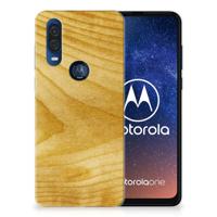 Motorola One Vision | Bumper Hoesje | Licht Hout Motorola One Vision | Bumper Hoesje | Licht Hout