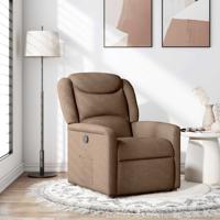 Fauteuil verstelbaar stof bruin Fauteuil verstelbaar stof bruin