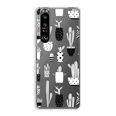 Cactusmotief: Sony Xperia 1 III Transparant Hoesje