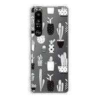 Cactusmotief: Sony Xperia 1 III Transparant Hoesje