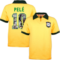 Brazilië Retro Voetbalshirt WK 1958 + Pelé 10 (Photo Style)