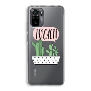 I love cacti: Xiaomi Redmi Note 10 Pro Transparant Hoesje