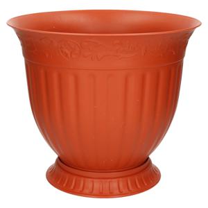 Hega Hagor Plantenpot - bruin - kunststof - 30 x 34 cm - incl. schaal