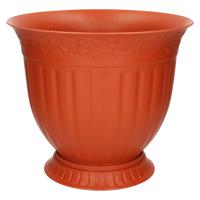 Hega Hagor Plantenpot - bruin - kunststof - 30 x 34 cm - incl. schaal