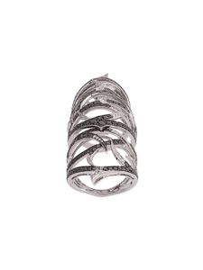 Stephen Webster bague articulée à détails de diamants - Argent