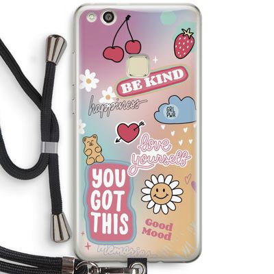 Positivity: Huawei Ascend P10 Lite Transparant Hoesje met koord