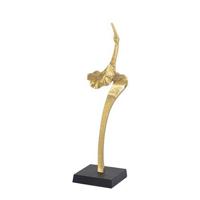 PTMD Yobie Gold casted alu swan statue black base S - thumbnail