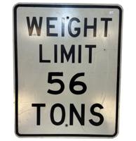 Weight Limit 56 Tons Straatbord - Origineel