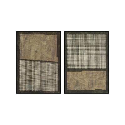 Schilderij Home ESPRIT Bruin Zwart Modern Stads 100 x 4 x 140 cm (2 Stuks)