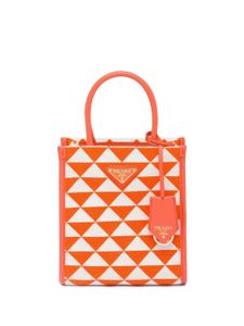 Prada mini sac Symbole en jacquard - Orange