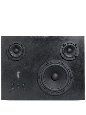Transparent enceinte en acier à design rectangulaire - Noir