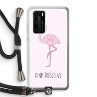 Pink positive: Huawei P40 Transparant Hoesje met koord