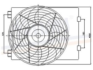 Ventilator, condensator airconditioning 85197