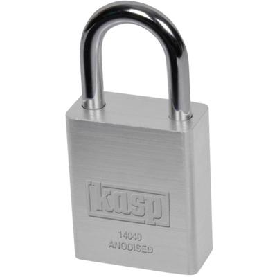 Kasp K14040SILD Hangslot 38 mm Verschillend sluitend Zilver