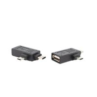USB Type-A Female to USB-C & Micro USB Male OTG Adapter - thumbnail