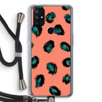 Pink Cheetah: OnePlus Nord N10 5G Transparant Hoesje met koord - thumbnail