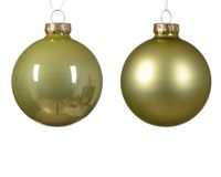 Kerstbal glas d7 cm pistache ass 8st kerst - Decoris