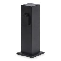 Delta S buitenstopcontactpaal - 30cm - 2 stopcontacten - IP44 waterdicht - Tuincontactdoos - Stekkerdoos - Zwart