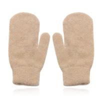 LGT JWLS Beige Gebreide Dameswanten - Luxe Konijnenbont Look