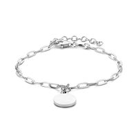 Armband Paperclip Zilver Platte Buis Rondje 2,7 mm 19 cm