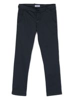 Paolo Pecora Kids pantalon slim à taille mi-haute - Bleu