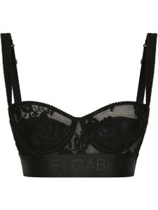 Dolce & Gabbana soutien-gorge en dentelle à balconnets - Noir