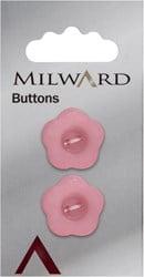 Milward Bloem Knoop Roze 20mm (2 stuks)