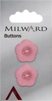 Milward Bloem Knoop Roze 20mm (2 stuks)