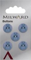 Milward Ronde Knoop met Figuur Beer Paars met Blauw 15mm (5 stuks)