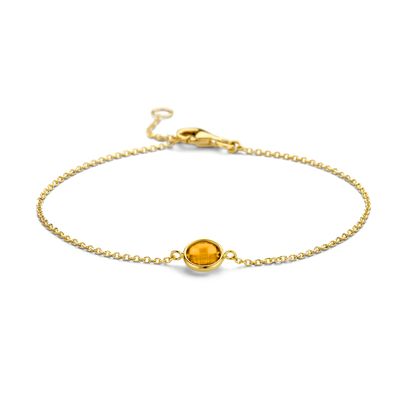 Armband geelgoud-citrien geel 1,2 mm 16,5 - 19 cm