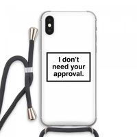 Don't need approval: iPhone XS Max Transparant Hoesje met koord