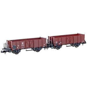 Hobbytrain H24351 N 2-delige set open goederenwagons M6 van de SBB