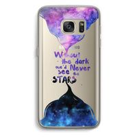 Stars quote: Samsung Galaxy S7 Transparant Hoesje
