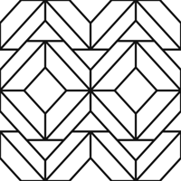 Zwart-wit geometrisch patroon behang modern