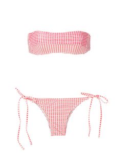 Amir Slama bikini à carreaux vichy - Rouge