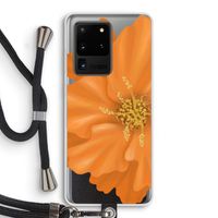 Orange Ellila flower: Samsung Galaxy S20 Ultra Transparant Hoesje met koord